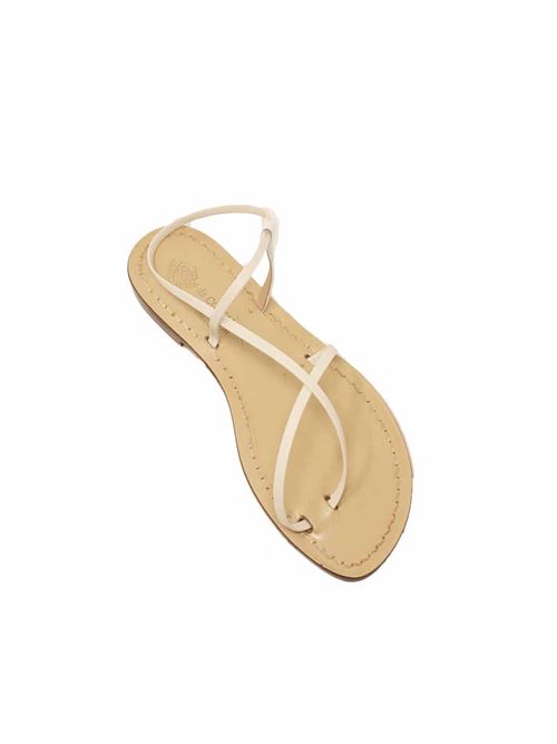 sandali capri in pelle bianca Da Costanzo | FORCAALLUCEOFFWHITE